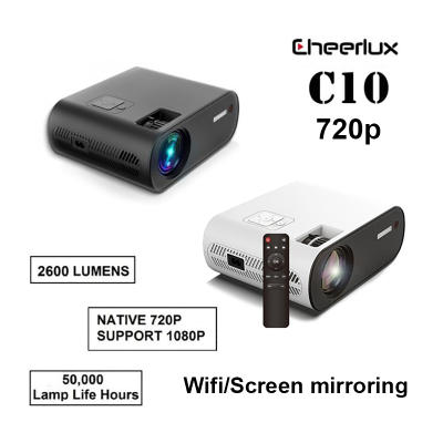 Cheerlux C10 Wifi Mini Projector 720p LED Proyektor 2600 Lumens | Lazada Indones