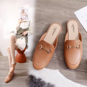 Free Shipping WomenS Summer Sandals Casual And Fashionable Slip-On Sandals For Outdoor Wear Closed-Toe Half-Slipper Sandals