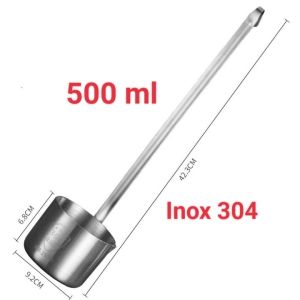 Cống đong rượu inox 304 quặng múc dầu quặng đo lường chất lỏng nhiều kích cỡ có móc treo tiện dụng