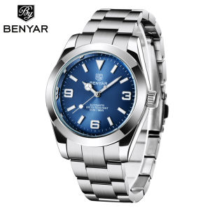 Brand BENYAR Men Automatic Watch Waterproof Sport Mechanical Wrist Watch Stainless Steel Male Clock