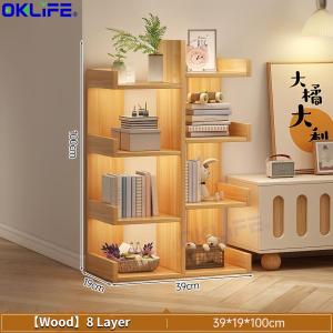 [OKLIFE®]Wall storage shelf Office display rack Narrow cabinets for deskside storage Simple bookshelf Floor-to-ceiling storage shelf