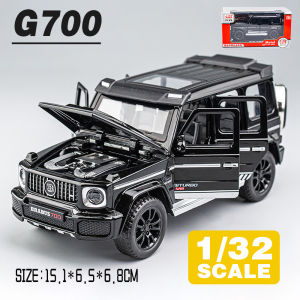 1:32 Benz Brabus G700 รถโลหะ Diecast รุ่นรถของเล่นสำหรับเด็กของเล่นงานอดิเรกรถออฟโรดเด็กของขวัญ SUV