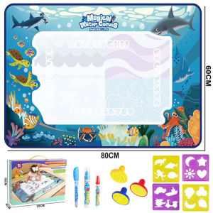 ผ้าใบน้ำมหัศจรรย์สำหรับเด็กผ้าใบน้ำมหัศจรรย์วาดพรมชุดกราฟฟิติซ้ำซ้ำวาดผนึกผ้าใบง่ายต่อการเก็บเขียนน้ำ