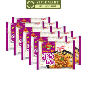 [SET 10 GÓI] - ACECOOK - Đệ Nhất phở trộn 2 vị: Bò Thập cẩm cay phở trộn Đệ Nhất phở Đệ Nhất phở ăn liền Đệ Nhất (82-84g/gói)