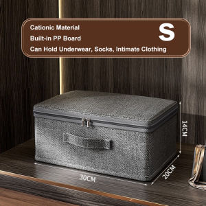 140L Large Capacity Cationic Foldable Storage Organizer With Zipper Storage Box Machine Washable Organizers With Cover Kotak Penyimpanan Debu-Proof