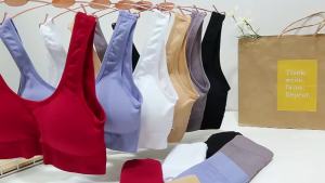 Liền Mạch Crop Top Áo Ngực Đặt Cao Eo Quần Lót Phụ Đồ Lót Không Dây Phù Hợp Với Độn Áo Ngực Đặt Backless lette Đồ Lót Cho