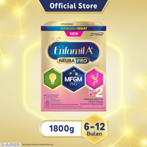 Enfamil A+ 2 Susu Formula Bayi 6-12 Bulan Plain 1800gr