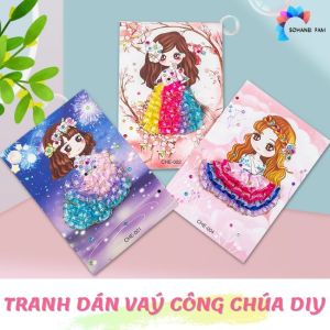 [ĐỒ CHƠI DIY] Tranh Dán 3D Trang Trí Váy Đầm Công Chúa Xinh Xắn (Giao mẫu ngẫu nhiên) -SOHANEI FAM -Đồ Chơi Thủ Công Sáng Tạo DIY Toys