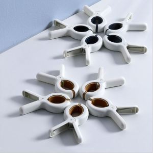 【Local Seller】3Pcs Windproof Plastic Clothing Drying Hanger Clip Anti Slip Cloth Large Clip For Coat Pants Quilt Laundry Household Laundry Organization Clothes Pegs