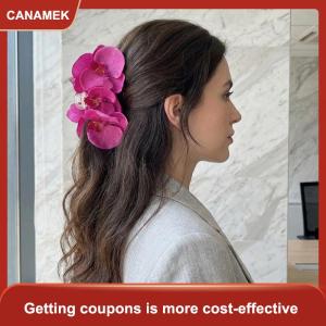 【CANAMEK】 Ombré phong lan hồ điệp tóc Clip mùa xuân hoa phụ kiện tóc cao cấp sang trọng phụ nữ hairpiece cho giản dị Hàng Ngày Nhìn