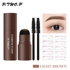 ❤ KISS BEAUTY® Eyebrow Stamp Shaping Stencil Kit Brow Powder Stamp Eyebrow Makeup Set 防水防汗气垫眉粉