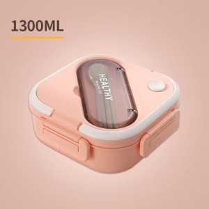 Lunch Box Kotak Bekal 3 Sekat Terbaru SENSEI 919 Kapasitas 1300ml Free Sendok Garpu 919 BPA free