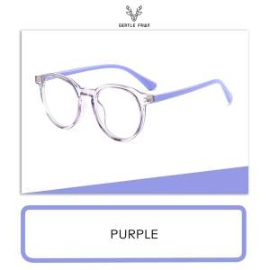 Gentle Fawn Kacamata Anak/Remaja Antiradiasi Blueray Sinar Biru Bahan TR90 Bentuk Bulat Style Anak Perempuan Dan Laki-laki Lentur 7366