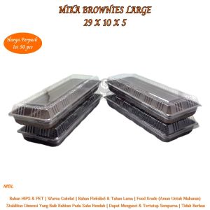 Box Brownies L Mika Brownies Large Mika Bento 29x10x5 Cm ( Isi 50 Pcs-MBL)