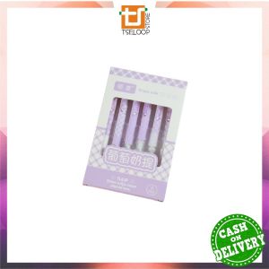 OFM-A69 Pulpen ST Set 6IN1 Motif Bunga 0.5MM / Pena Mekanik Alat Tulis Perlengkapan Sekolah / Retractable Pen Karakter Set / Pulpen Cetek Import