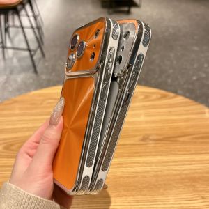 Laser Aurora CD Pattern Plating Shockproof Case For iPhone 17 16 15 14 13 Pro Max Glass Camera Lens Protective Bumper Covers