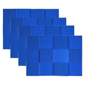 BEIYIN 50 Pcs Wedge Sonic Acoustic Foam 12x12x1inch Soundproof Panels Sound Absorption Tiles Sound Insulation Sponge Sound Treatment for Studios/Home/Offices/KTV/Gaming Rooms