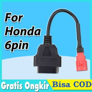 Kabel Obd2 Honda OBD2 to 6 Pin Diagnostic Adapter Cable Diagnostik Sepeda Motor Bagian Deteksi Kesalahan Sepeda Motor Cocok untuk Honda Sepeda Motor atau Serupa