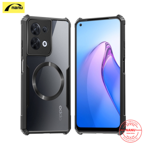 NANU [The Beatles] for OPPO Reno 8 5G Phone Case Soft Magnetic Suction Casing Four Corner Shockproof Soft Case Back Clear Hard Cover Camera Protection Slim Thin Cover