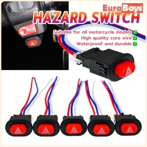 E.B.【Ready in Stock】 Universal Motorcycle Hazard Switch Double Flasher 1Pc