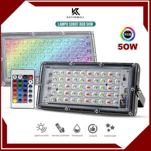 Lampu Sorot 50W/100W RGB Lampu Hias /Led Floodlight 50 Watt Panel/Pju Ac 220V Kap Sorot Anti Air