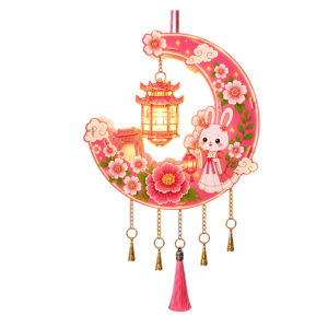DIY Handheld Flower Lanterns Mid-Autumn Festival Decorations Glowing Lanterns Kids Handmade Light Up Palace Lamp Traditional Flower Lantern