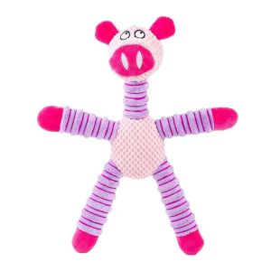 LINHU 35cm Sounding Doll Plush Dogs Toy Interactive Tooth Cleaning Pet Companion Toy Fun Cartoon Squeaky Toy