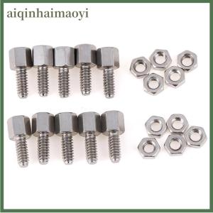 aiqinhaimaoyi 10Sets 5+7mm Header Plate Bracket Stud Bolt Nut Nuts Screw D-Sub VGA serial