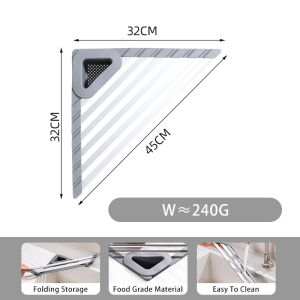 Vision Silicone Sink Drain Rack with Drain Basket Roll-Up Sink Dish Storage Rack Kitchen Folding Drying Mat Multipurpose Drainboard Water Filter