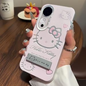Case For VIVO V40 V40Pro V30Pro 5G hello kitty pattern with Hidden Stand Holder Cartoon Pattern VIVO V29E/V29/V27