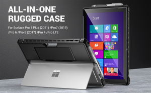 Moko for Microsoft Surface Pro 7 Plus 2021/Pro7/Pro 6/Pro 5/Pro 2017/Pro 4/Pro LTE Shockproof Hand Strap Case W/Flexible Kickstand
