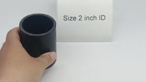 2in ID Straight Silicone Hose Coupler with Stainless Steel Hose Clamps 2” Silicone Coupler High Temp 4-Ply Reinforced 3in Length