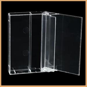 Bopin เทปคาสเซ็ท1ชิ้นกล่องใสบันทึกเสียงแม่เหล็กกล่องเปล่ากันฝุ่น