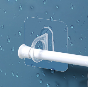 Sét 4 Móc Dán Tường Hình Vòng Tròn Đa Năng Lỗ tròn Đựng Chai sữa tắm Treo Rèm Cửa không cần khoan tường