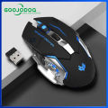 GOOJODOQ Gaming Mouse USB Receiver Ergonomic Wireless Mouse 1600 DPI Three Gear Optical Bluetooth Quiet Mute For PC Laptop Computer. 