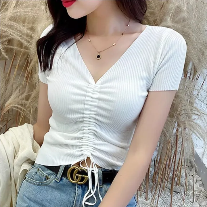 Villing%20Serut%20RIB%20%7C%20Atasan%20Wanita%20Crop%20Top%20Vneck%20Serut%20-%20Image%209