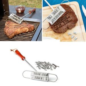 Cetakan Steak Iron Label Nama Buat Steak Burger BBQ Meat Branding