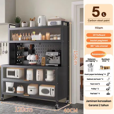 Lemari Dapur Minimalis Rak Dapur Serbaguna Rak Penyimpanan Dapur Rak Dapur Anti Debu Lemari