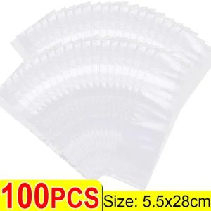 50/100Pcs Transparent Ice Cream Bag Popsicle Plastic Pouch Cake Bread Chocolate Package Bag Disposable Ice-Making Bags