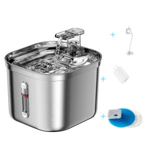 Đài phun nước cho thú cưng thép không gỉ wf120 cảm biến thông minh Mèo và bình đựng nước cho chó 2.2L