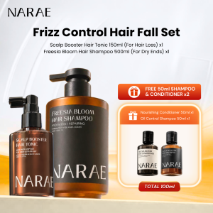 【NARAE】Frizz Control Hair Fall Set 【For Dry Ends】 Free Gifts x2