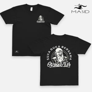 MASID Distro T-Shirts KAOS BAJU - ORANG TUA SUKA DUKA pria - DEPAN BELAKANGDISTRO BAJU 100% cotton