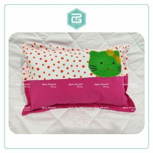 Gối nằm trẻ em vải Cotton KARA ruột bông gòn 27 x 45cm.