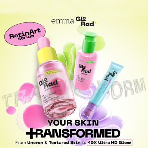 Emina Glo Rad RetinArt Serum - Serum Wajah Glowing Mencerahkan Memudarkan Bekas Jerawat GloRad