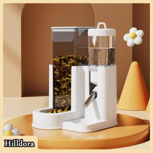 [Hilldora] เครื่องจ่ายน้ำ2In1อัตโนมัติกันรั่วซึมสำหรับอาหารหนูแฮมสเตอร์ขนาดเล็กอุปกรณ์ให้อาหารสัตว์เลี้ยงขนาดเล็กความจุขนาดใหญ่