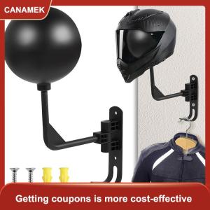 【CANAMEK】 Người giữ mũ bảo hiểm xe máy Mũ bảo hiểm giá treo tường Mũ bảo hiểm hiển thị đứng Mũ bảo hiểm móc áo cho xe máy Áo khoác bóng đá và Mũ bảo hiểm bóng chày