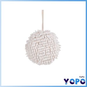 YP Soft Absorbent Wipe Hand Towel Ball Kitchen Soft Plush Chenille Hanging Towel for Hands