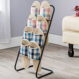 Shoe Rack Organizer Slipper Rack Bathroom Bedroom Living Room Simple Storage Rack Iron Multi-Layer