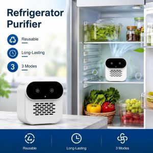PENTU Reusable Refrigerator Purifier Long-Lasting 3 Modes Refrigerator Odor Eliminator Air Freshener Multi Functional Ozone Deodorization Machine Home Kitchen