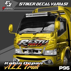 Stiker kabin depan Truk Berkualitas. CanterDyanaRagasaUmplungGiga